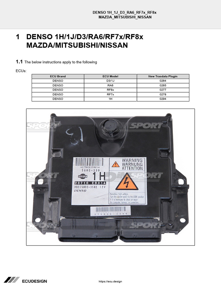 Denso rf7x Mazda Mitsubishi Nissan | PDF | Manufactured Goods