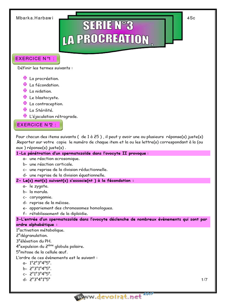 Concepts clés de la procréation humaine | PDF | Utérus | Hormone ...