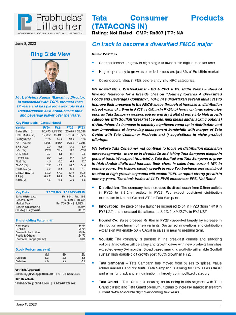 Tata Consumer Pdf Brand Economies
