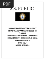 Biology Investigatory Project