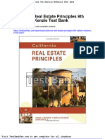 California Real Estate Principles 9th Edition Mckenzie Test Bank