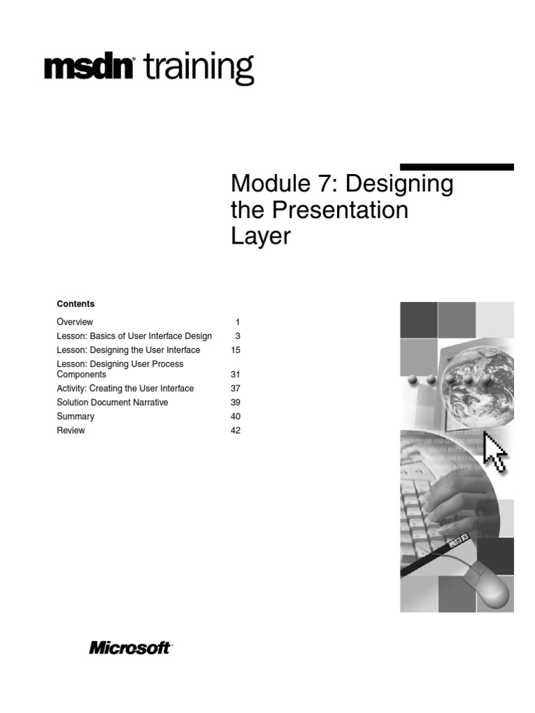 Module 7: Designing The Presentation Layer | PDF | Graphical User ...