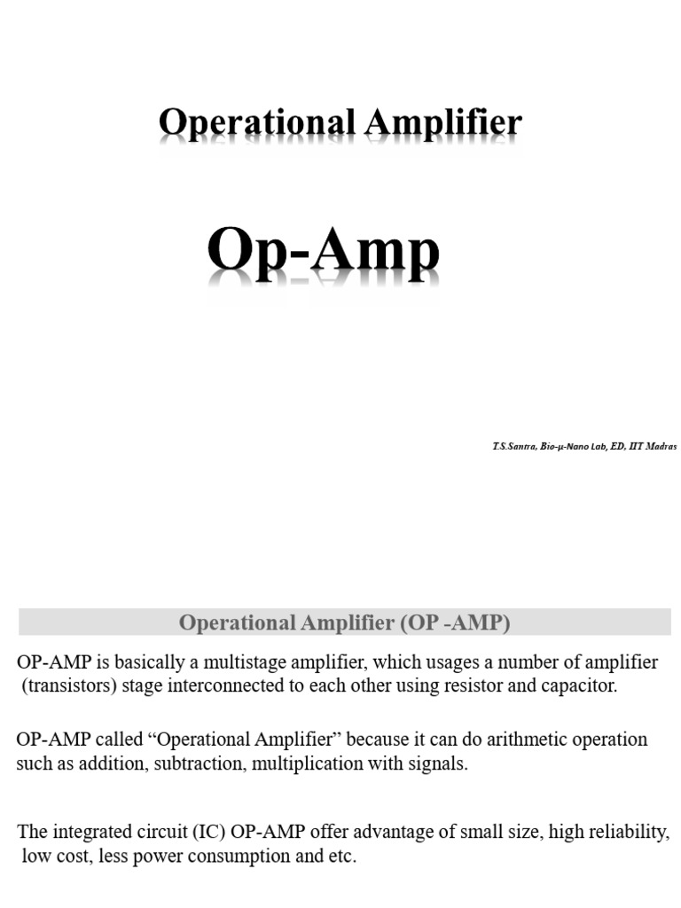 OPAMP PDF Operational Amplifier Amplifier