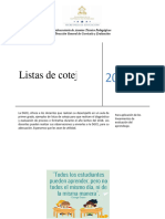 Listas de Cotejo para La Evaluacic3b3n Del Aprendizaje en Primer Grado