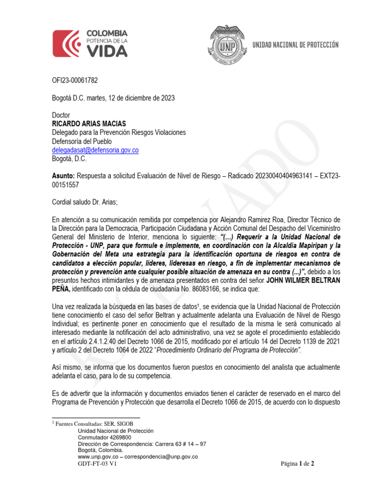 Evaluación de Riesgo para Candidatos | PDF | Gobierno