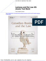 Canadian Business and The Law 4th Edition Duplessis Test Bank