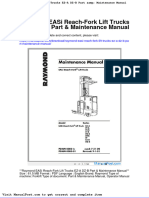 Raymond Easi Reach Fork Lift Trucks Ez A DZ B Part Maintenance Manual
