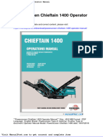 Powerscreen Chieftain 1400 Operator Manual
