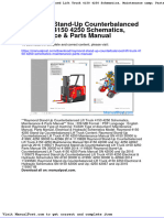 Raymond Stand Up Counterbalanced Lift Truck 4150 4250 Schematics Maintenance Parts Manual