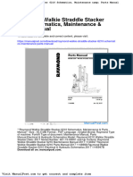 Raymond Walkie Straddle Stacker 6210 Schematics Maintenance Parts Manual