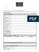 Wishford Schools Application Form