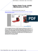 Raymond Walkie Pallet Truck 102xm Schematic Maintenance Parts Manual