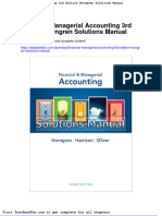 Financial Managerial Accounting 3rd Edition Horngren Solutions Manual