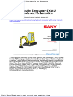 Sany Hydraulic Excavator Sy26u Shop Manuals and Schematics