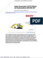 Sany Hydraulic Excavator Sy75 Shop Manuals and Schematics en de ZH
