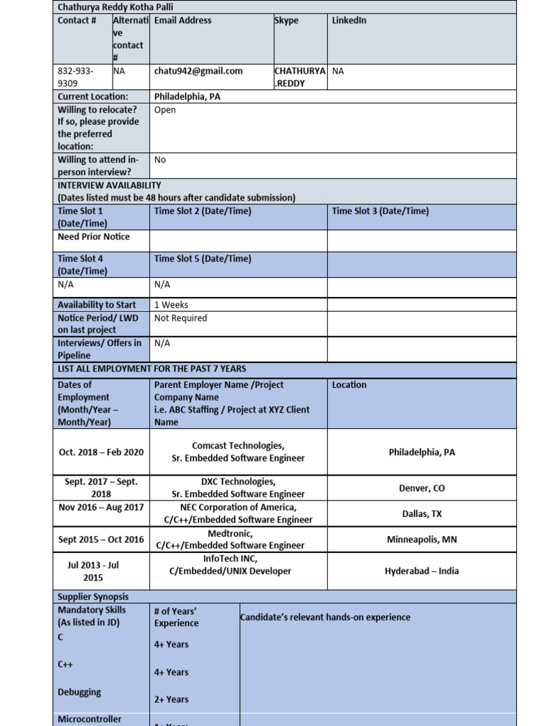 Embedded Software Engineer Profile | PDF | Scripting Language ...