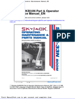 Skyjack Sjkb33n Part Operator Maintenance Manual En