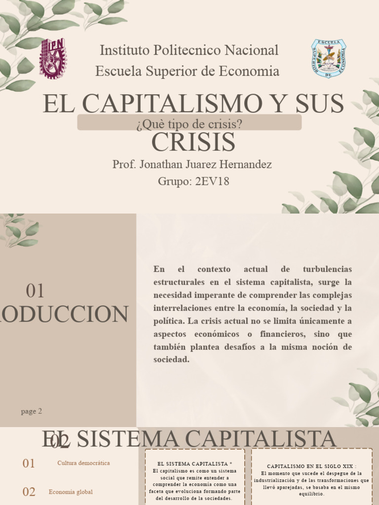 El Capitalismo y Sus Crisis | PDF | Capitalismo | Sociedad