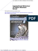 Canadian Organizational Behaviour Canadian 9th Edition Mcshane Solutions Manual