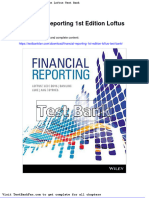 Financial Reporting 1st Edition Loftus Test Bank