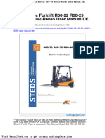 Still Electric Forklift r60 22 r60 25 r60 30 r6042 r6045 User Manual de