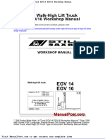Still Saxby Walk High Lift Truck Egv14 Egv16 Workshop Manual