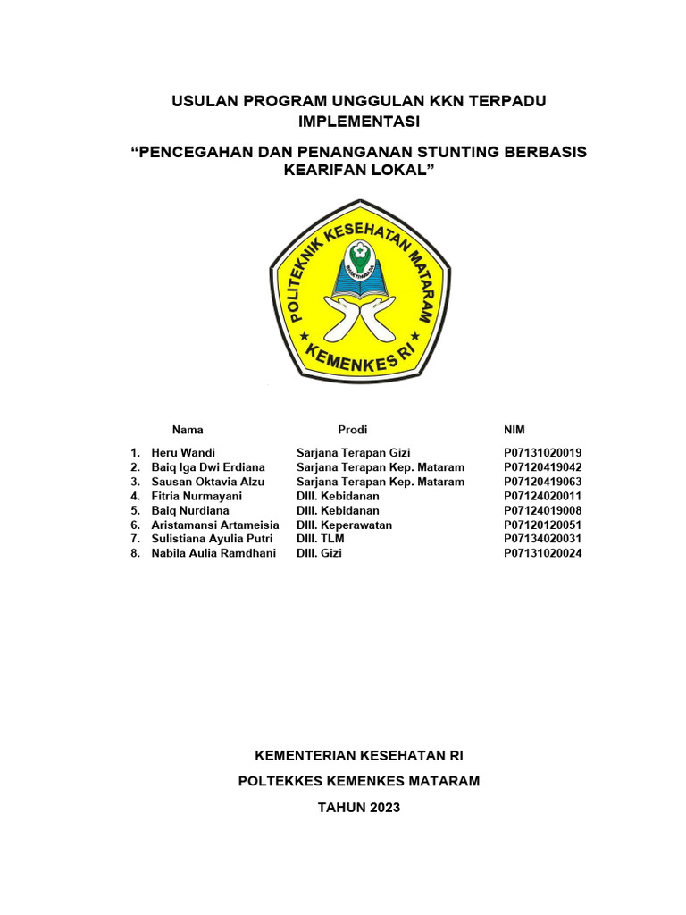 Proposal KKN 2023 Batu Putih-2 | PDF