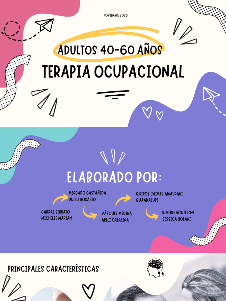 Adultos 40-60 Años: Terapia Ocupacional | PDF | Adultos | Vejez