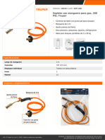 Soplete Con Manguera para Gas, 200 PSI, Truper