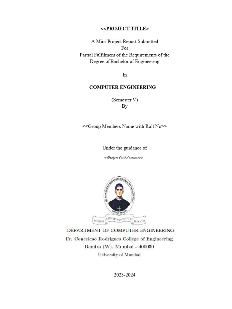 Final Report Template Pdf Computer Science Information Technology