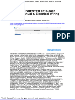 Subaru Forester 2019 2020 Service Manual Electrical Wiring Diagram