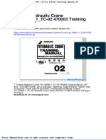 Tadano Hydraulic Crane TG 1600m 1 TC 02 470003 Training Manual JP