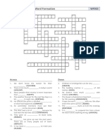 B2 Word Formation. Crossword. WF003