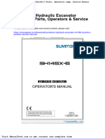Sumitomo Hydraulic Excavator Sh145x 6 Parts Operators Service Manual