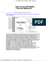 Tadano Mobile Crane GR 500ex GX 500exl Service Manual Diagrams