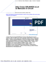 Tadano Moblie Crane GR 800ex 234 Service Data Manuals Circuit Diagram