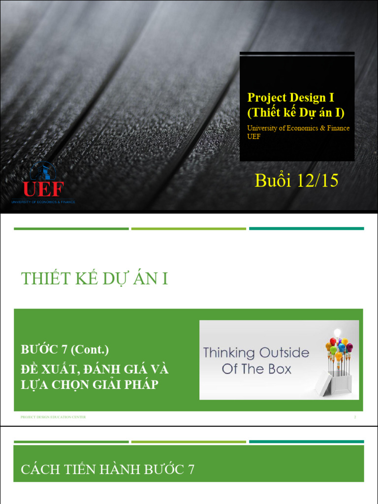 Project Design I (Thiết kế Dự án I) : University of Economics & Finance ...