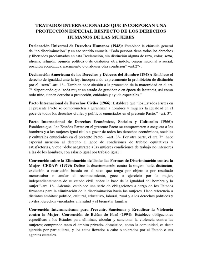 Tratados Internacionales | PDF | Derechos humanos | Derechos de igualdad