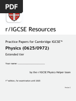 IGCSE Resources - Physics Sample Papers (For 2023 Syllabus) - V2