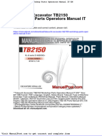 Takeuchi Excavator Tb2150 Workshop Parts Operators Manual It en