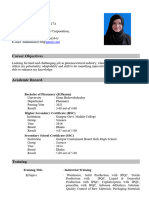 CV of Mahia Kali MIM (GB)