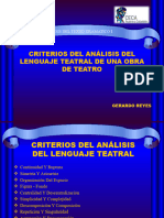 Criterios Del Análisis Del Lenguaje Teatral