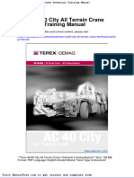 Terex Ac40 City All Terrain Crane Technical Training Manual