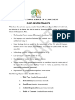 Guidelines For Projects - BBA