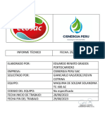 Informe de Servicio - Mantenimiento Maquina de Soldar TC-300