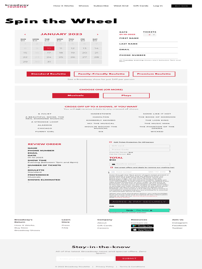 Broadway Roulette | PDF
