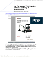 Terex Mining Excavator Tc37 Series Tc00370429 Parts Catalog Operating Instructions