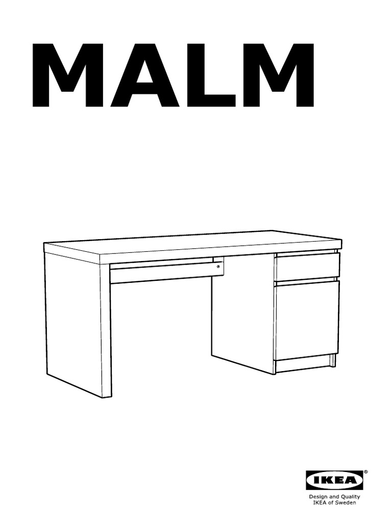 Malm Desk Whit PDF Home & Garden Computers