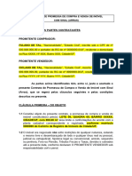 Contrato de Promessa de Compra e Venda de Imóvel Com Sinal (Arras)