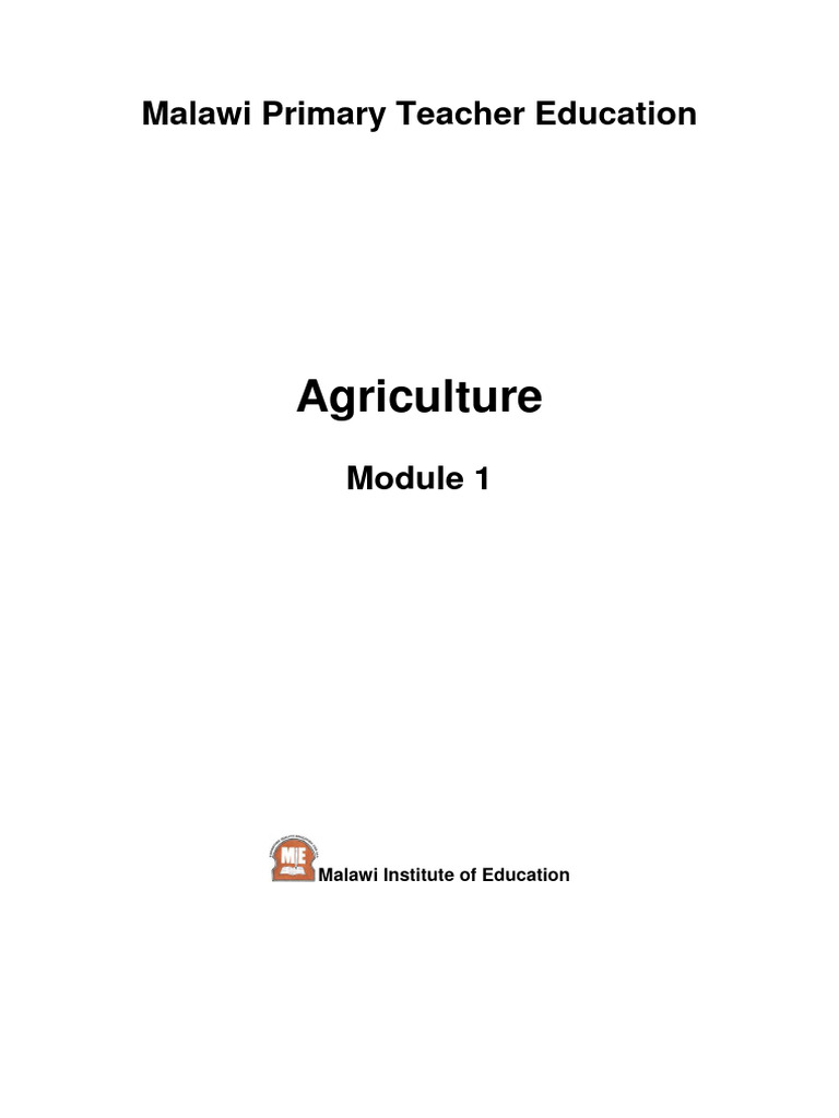 02 Agriculture Module 1 Pdf Educational Assessment Learning